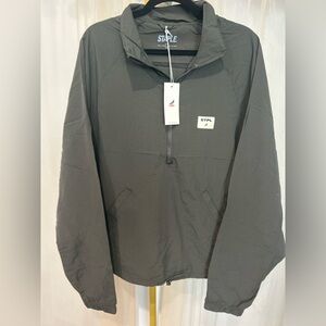Staple Pigeon STPL Olive Half Zip Windbreaker Jacket Large NWT Streetwear